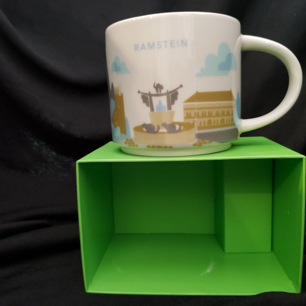Ramstein Germany Starbucks Mug You Are Here YAH 14oz in Original Box (New)